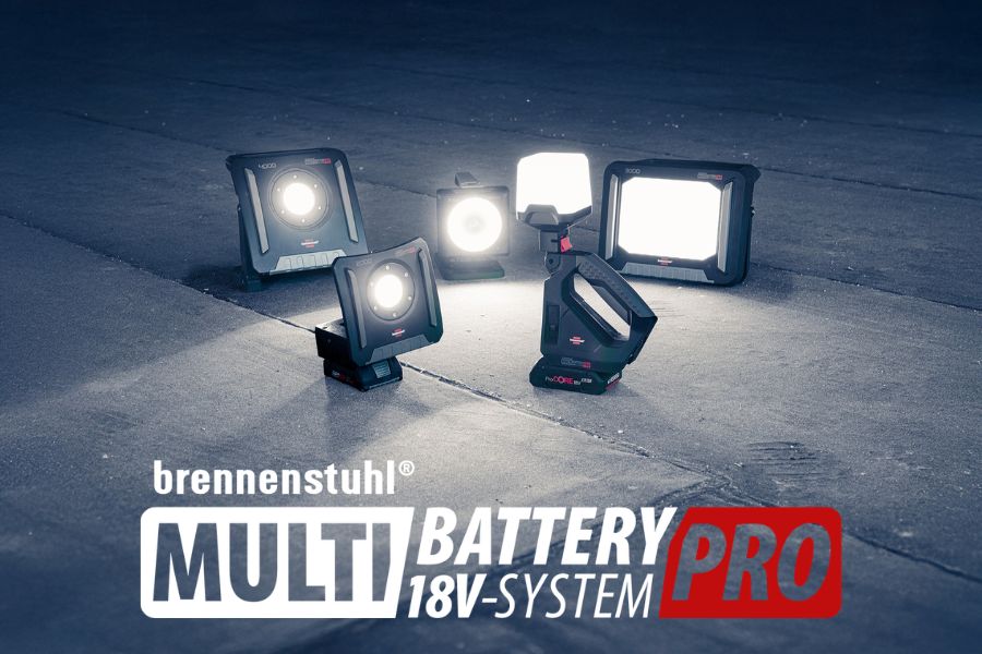 brennenstuhl® Multi Battery 18V System Pro: verdere ontwikkeling van de multi-accutechnologie