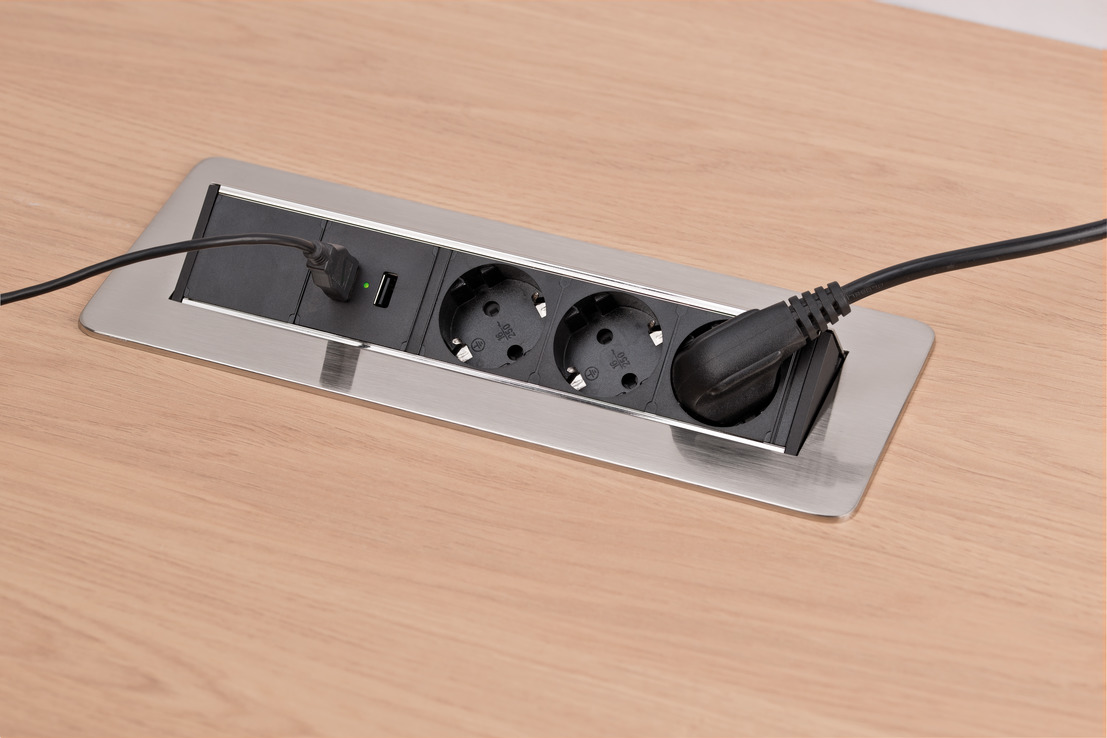 studie Helemaal droog Verandering Indesk Power USB-lader stekkerdoosstrip 3-voudig, 2xUSB, 2m H05VV-F 3G1.5 |  brennenstuhl®