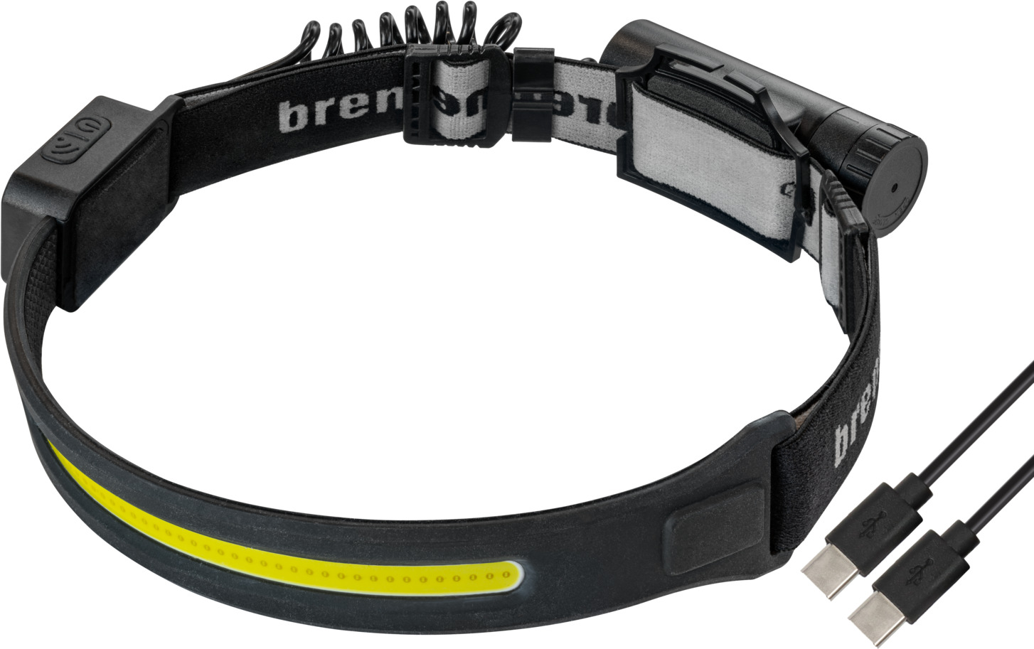 Brennenstuhl LuxPremium Led-hoofdlamp, ledlamp met voor- en achterlicht, ideaal voor joggen (IP44, met Cree-led, incl. batterijen) kleur: zwart